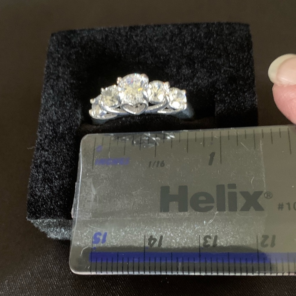 CHARLES WINSTON FOR BELLA LUCE 4.59CTW RHODIUM OVER STERLING SILVER RING - Picture 11 of 14